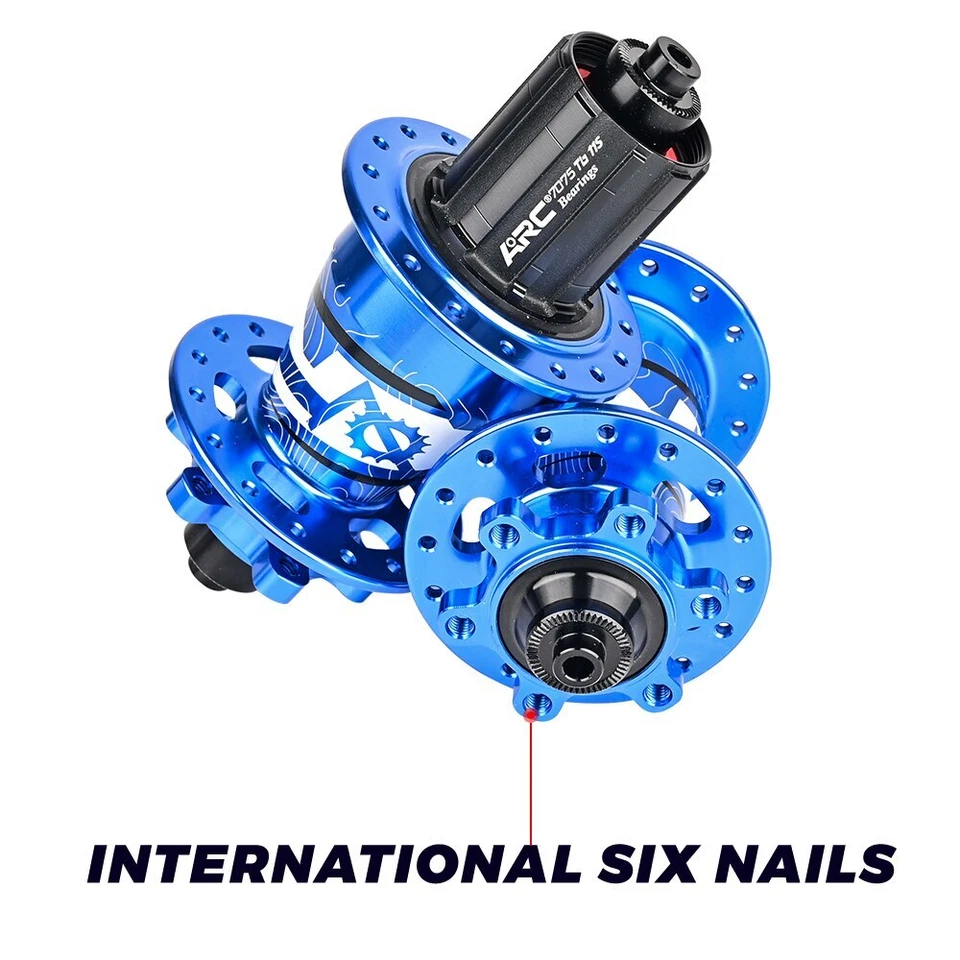 32H MTB Bicycle Front Rear Hub 6 Pawls 114 Clicks 4 Bearings Hub for HG SX NX - Image 4 of 4