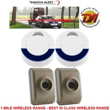 2 DAKOTA ALERT DCMA-4000 WIRELESS MOTION DRIVEWAY SECURITY ALARMS-2 SENSORS-NEW