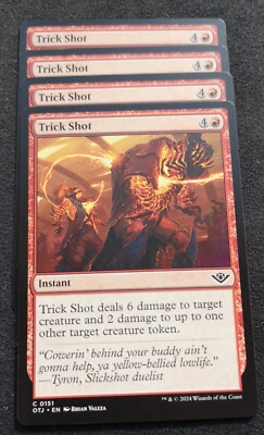 Trick Shot X4 - Playset - OTJ - MTG - NM  Unplayed - EN - 0151