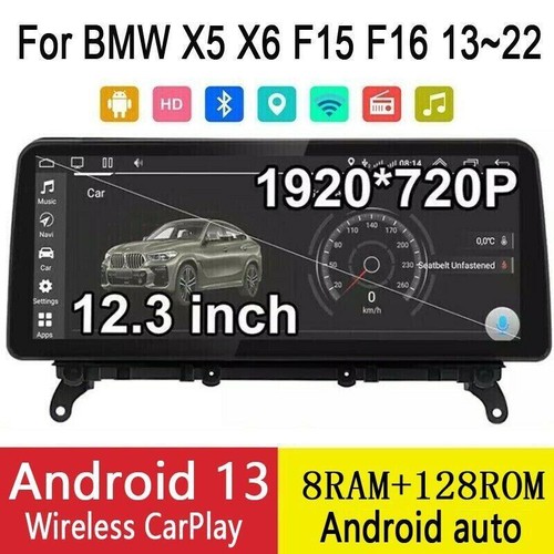 12.3" Car Android Gps Navigation Wifi For Bmw X5 X6 F15 F16 8+128g Radio Carpaly - Picture 1 of 6