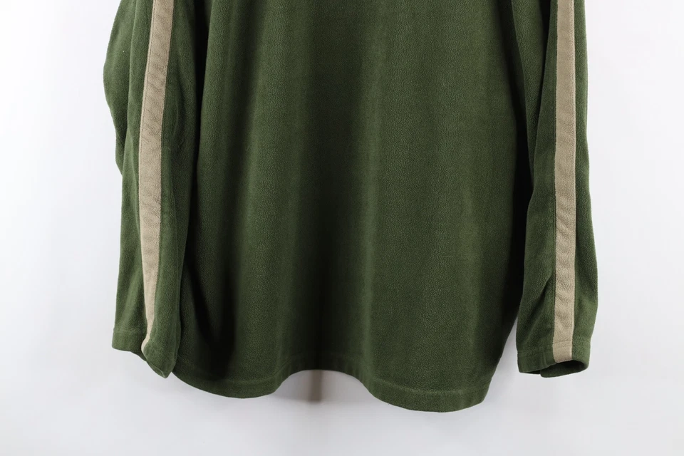 Vintage Horny Toad Mens Large Faded Color Block Fleece Crewneck Sweater Green - Image 3 of 4