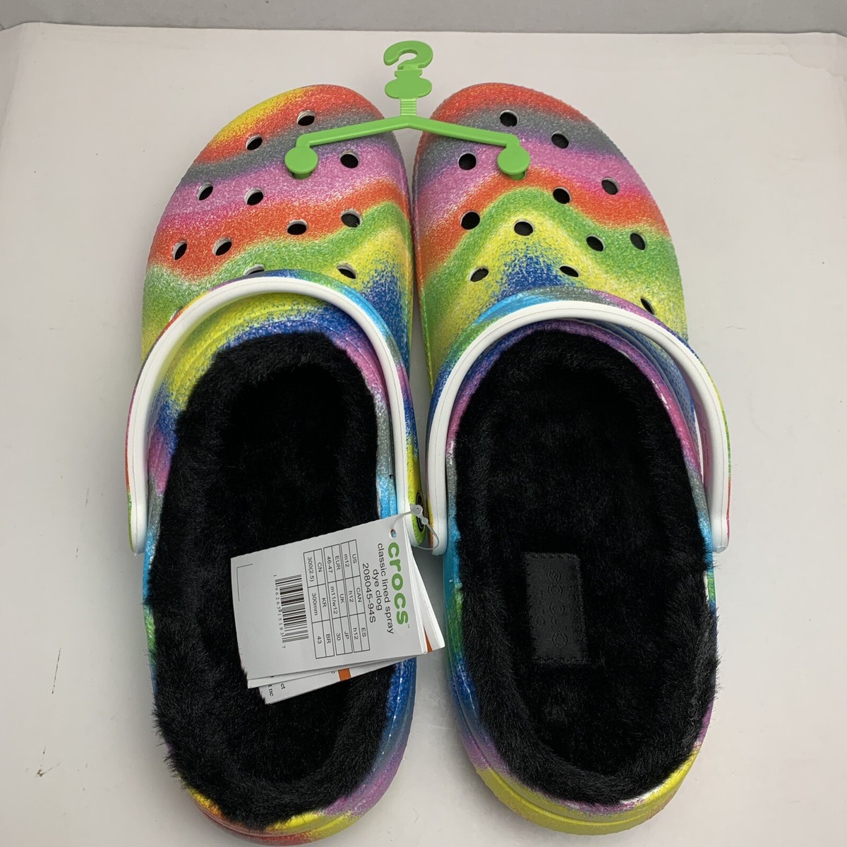 Crocs Classic Clogs Rainbow Dye Multicolor Men\'s Size 12 Comfort Slip On Shoes Crocs Adults main image 4