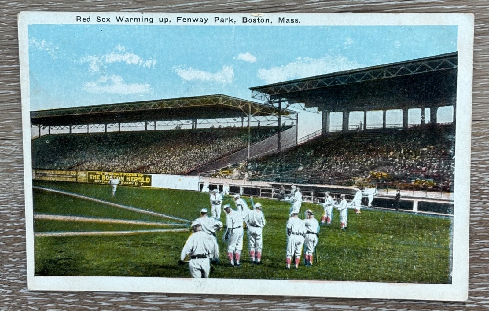 Babe Ruth Fenway Printable 1915 Orig Boston Red Sox w/Babe Ruth? Postcard at Fenway Park 3.5x5.5 ...