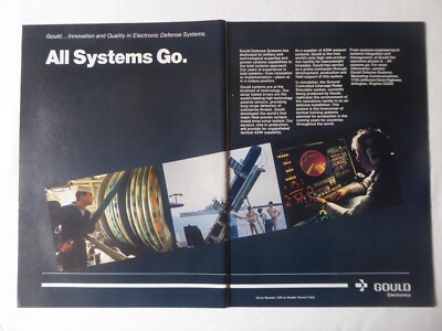11/1984 PUB GOULD ELECTRONIC DEFENSE SYSTEMS TORPEDO SONAR ASW US NAVY AD