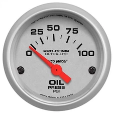 AutoMeter 4327 Ultra-Lite Oil pressure Gauge 2-1/16 in., Electrical
