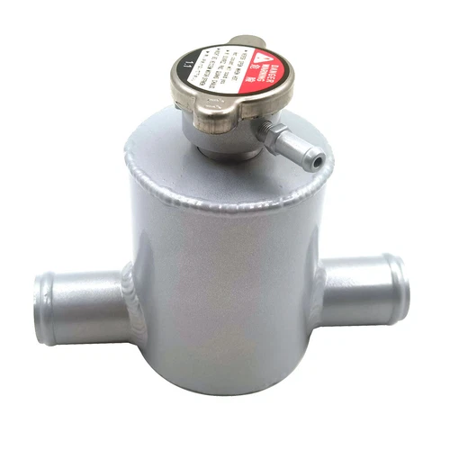 Universal 32mm Hose Filler Neck Aluminum Coolant Expansion Reservoir Header Tank - Picture 4 of 7