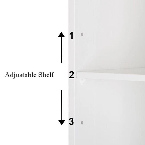 Single Door Mirror Indoor Bathroom Wall Mounted Cabinet Shelf White High Quality - Picture 8 of 11
