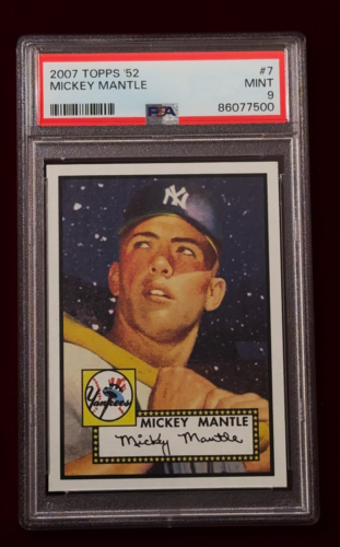 PSA 9  2007 Topps STARRY NIGHT Mickey Mantle #7 Rookie rc 1952 52 Short Print SP - Picture 1 of 3