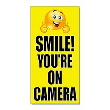 Smile You Are On Camera DECAL STICKER Retail Store Sign