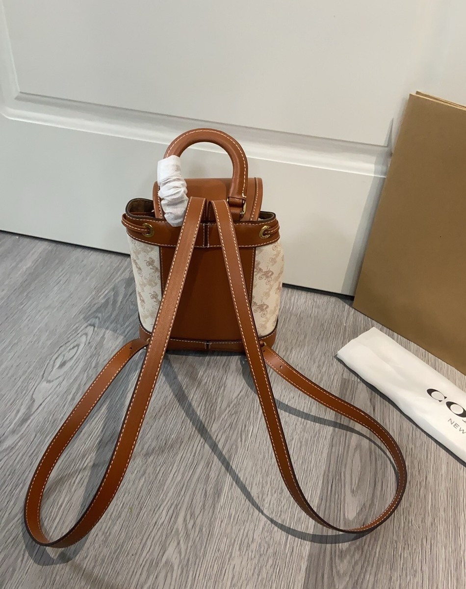 COACH Harper BackPack With Horse and Carriage Print Chalk
