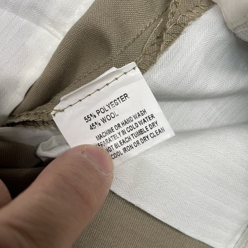 Vintage Berle Pants Men’s 38 Tan Wool Blend Trousers MEASURES 40x31 - Picture 11 of 11