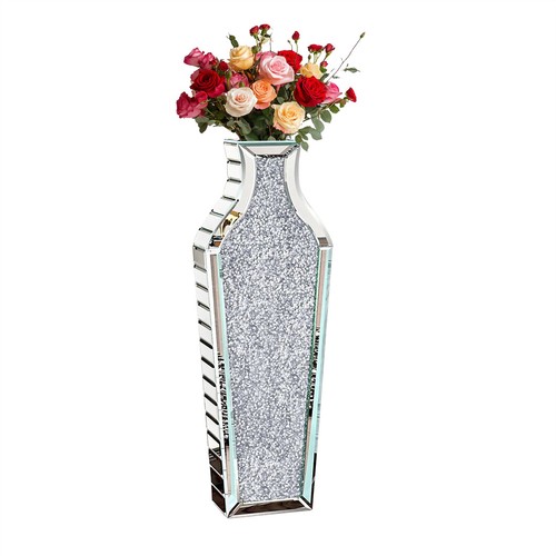 Groß Blumenvase Höhe 68 cm Funkelnde Verspiegelte Kristallvase Vase, Wohnzimmer - Bild 26 von 26