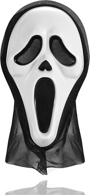 Scream Maske - Ghostmaske Ghostface - Herren Damen  Kostüm Halloween Fasching