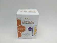 Gigi Slow Grow Facial Hair Removal 2 Step System 8 oz Hair Removal .5 oz Cream