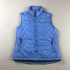 EMS Quilted Jacket Girls Large 14-16 Blue Nylon Full Zip Pockets Vest