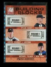 2011 DONRUSS ELITE EXTRA BUILDING BLOCKS Baseball Card #2 BUNDY BRADLEY FULMER