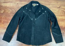 Vintage Harley Davidson Leather L/S Button Down Shirt Size Small Made in USA
