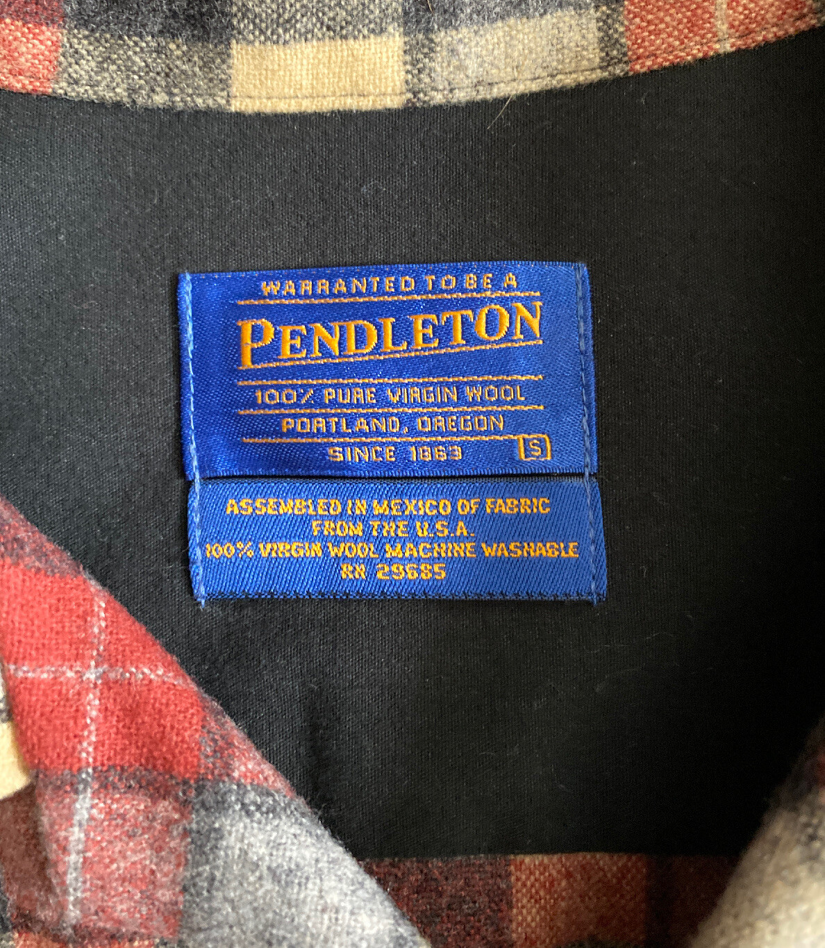 PENDLETON 100% PURE VIRGIN WOOL SIDE MEDIUM - image 3