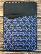 Adhesive Pocket Stick On Wallet Card Holder Case Cell Phone Haunted Mansion Wall
