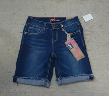 Lee Girls Shorts Size 8 Burmuda Adjustable Waiste Stretch
