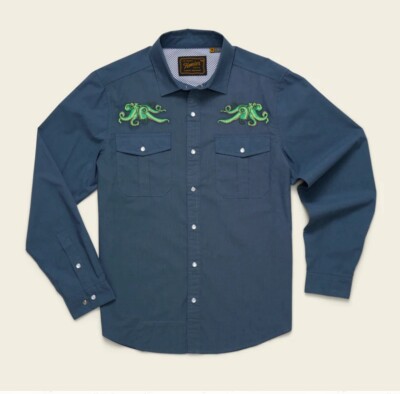 SOLD OUT Howler Bros Gaucho Pearl Snapshirt Vault Octopus Size Small In Hand