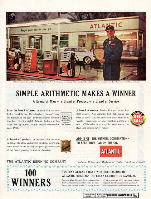 Vintage advertising print Gas Oil Atlantic dealer David ...