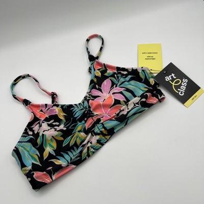 Art Class by Target Girls Floral Bikini Swim Top Floral Multicolor Size XL(14)