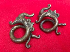 Dayak Headhunter Old Brass Ear Weights With S...