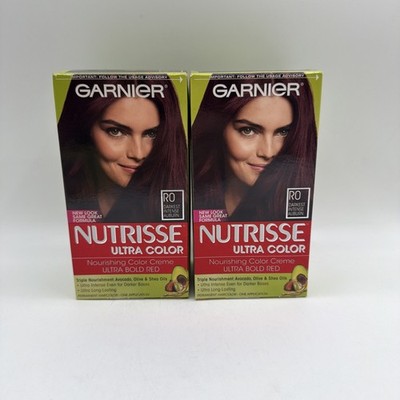 Garnier Nutrisse Ultra Color RO Darkest Intense Auburn For Darker Hair NIB 2Pack