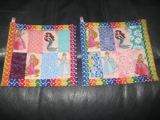Disney Princess Collage Handmade Kitchen Potholder Set of 2