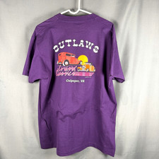Vintage Single Stitch T Shirt Best XL USA Made Muscle Cars Outlaws Fruit Of Loom