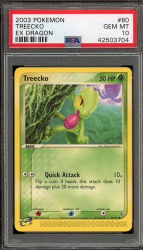 Pokemon Treecko EX Dragon 80 PSA 10 Gem Mint