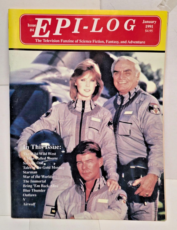 EPI-LOG Issure #4 Jan 1991  Wild Wild West , Air Wolf ,Starman