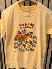 RARE 2001 Jared Lee Studio Who Let the Dogs Out Vintage Anvil T-Shirt Size M