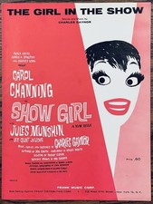 rare CAROL CHANNING sheet music 1961 BROADWAY revue SHOW GIRL ~ Charles Gaynor
