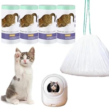 100 Count Self Cleaning Cat Litter Box Liner Bags Compatible with Automatic C...
