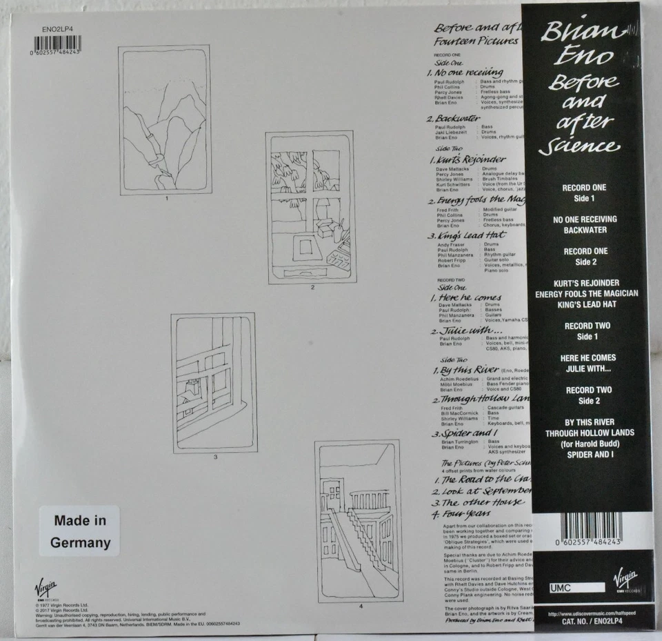 VIRGIN ENO2LP4 BRIAN ENO "Before & After Science" #2LP 45rpm 180g Half Speed SS - Image 2 of 2