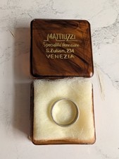 Handmade 925 Sterling Silver Band Ring UK P-Q 3g Mattiuzzi Venezia Box