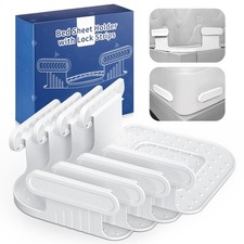 Bed Lock Sheet Holders Fit All Sheet Size, New Upgrade Sheet Straps Keep Shee...