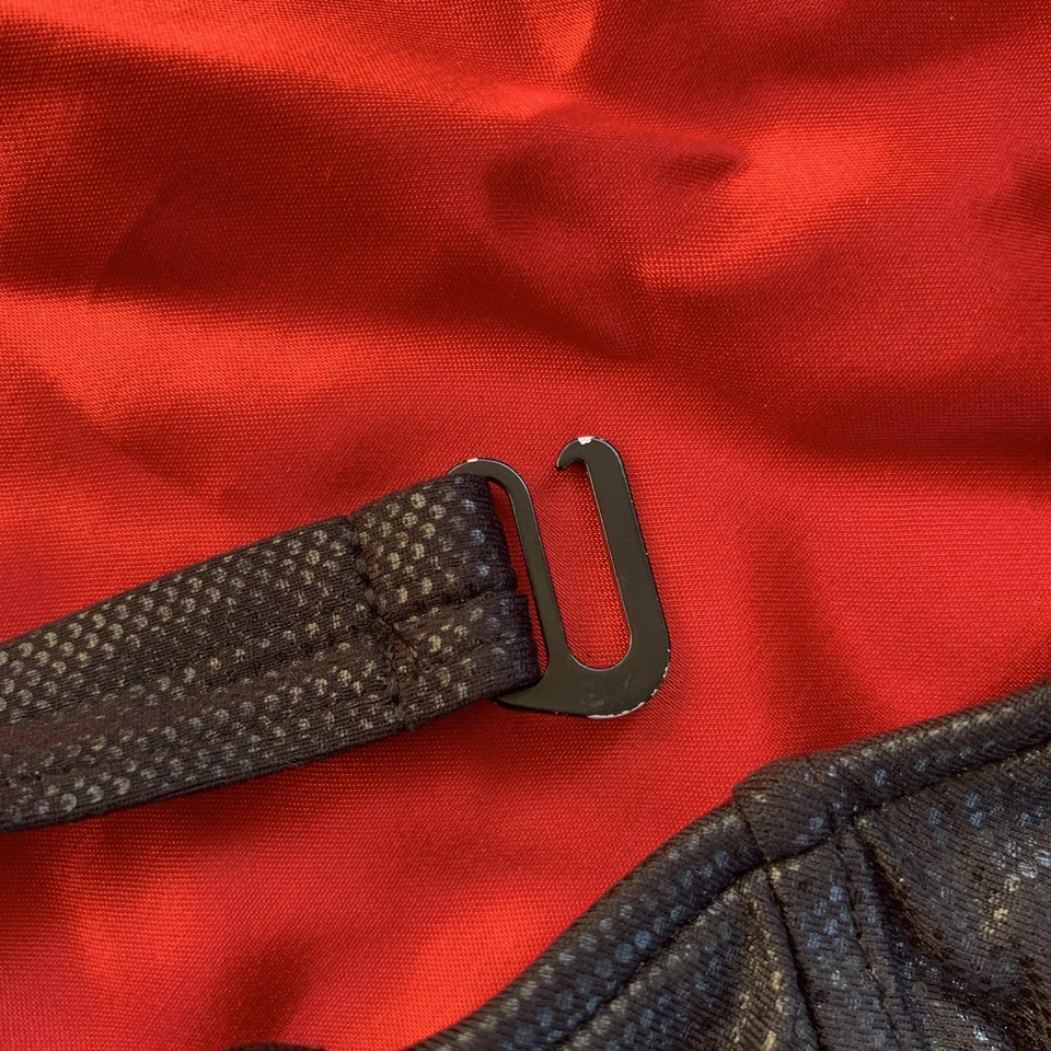 Bikini vintage Y2K/90s Bebe negro brillo estampado reptil estrás adornado Foto 4 de 4