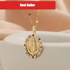Colorful Zircon Pendant Necklace Light Luxury Fashion Jewelry for Women