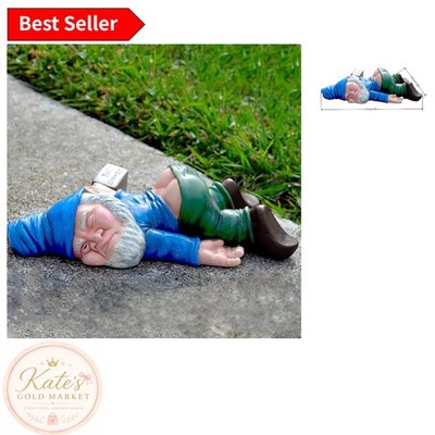 Cute Drunk Gnome Resin Statue - Fun Outdoor Decoration for Gardens & Lawns!