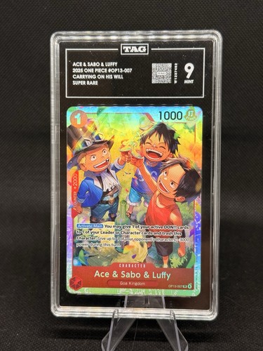 Ace & Sabo & Luffy (Alternate Art) graded TAG 9 for sale on eBay
