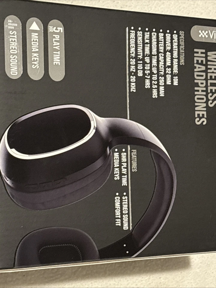 Vibe, Auriculares Inalámbricos en Color Negro. Foto 4 de 4