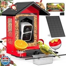 birdsnap® APS - Metal Bird Feeder with Camera Solar Panel 32GB Ca