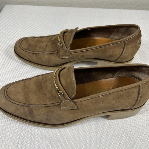 Scarpe mocassini slip-on Bally of Switzerland Locarno in pelle marrone da uomo taglia 9,5D - Foto 7 di 12