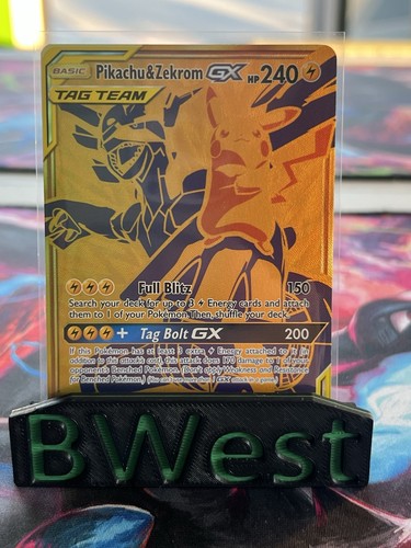 Pikachu & Zekrom GX NM LP SM Promos SM348 Pokemon English Black Star Tag Team