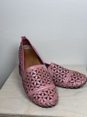 Spring Step Flowerflow Slip On Loafer Womens EU 40 US 9 Leather Flower Cut Outs