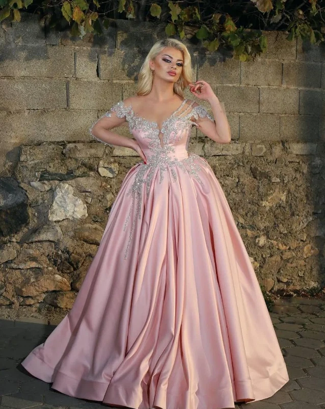 Elegantes Vestidos de Novia de Sirena Vestidos de Novia Mangas de Poeta Hechos a Medida Lentejuelas Foto 4 de 4