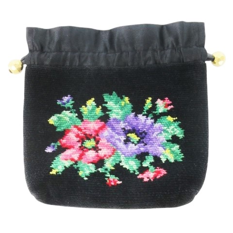 Feiler Pouch Drawstring Chenille Weave Switching … - image 3